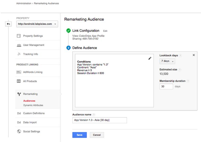 Funcionalidades a adaptar dentro de Google Analytics para facilitar la obtención de acciones en continuo