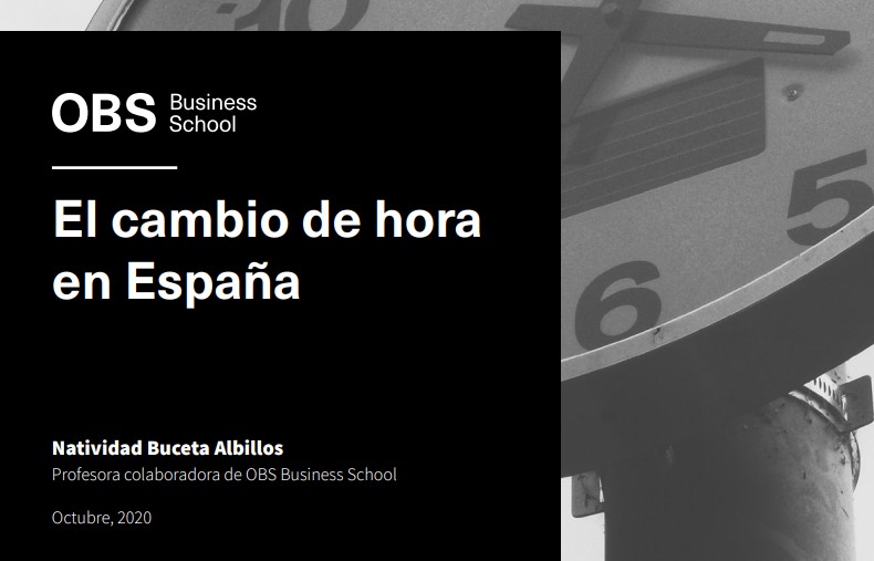 Portada informe OBS Business School - Cambio horario