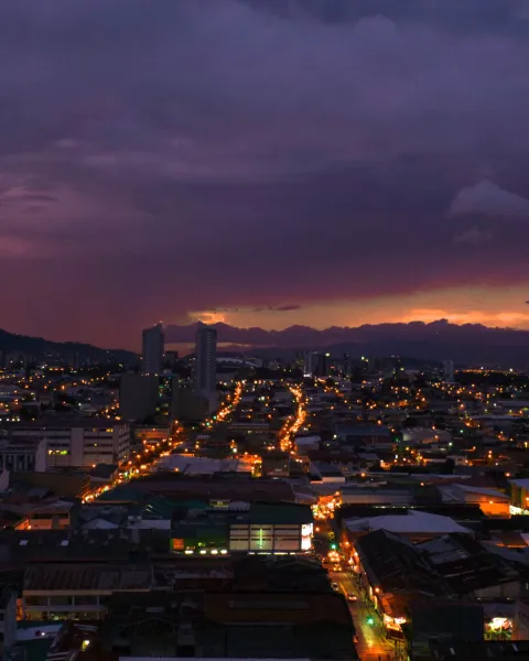 Paisaje nocturno Costa Rica